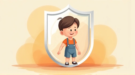 Child privacy protection icon