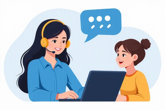 Customer support interaction