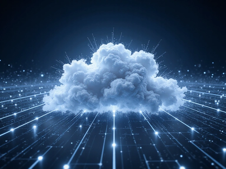 Cloud computing concept with gaming icons